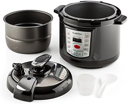 KLARSTEIN Fast Flavour Cocotte-Minute Autocuiseur Multifonctions (5L, 8 programmes et 2 Fonctions, 900 W, Maintien au Chaud Max. 24 h) - Noir - Cuisine A Vivre KLARSTEIN Fast Flavour Cocotte-Minute Autocuiseur Multifonctions (5L, 8 programmes et 2 Fonctions, 900 W, Maintien au Chaud Max. 24 h) - Noir