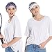 Sweat Wicking Stretchy Athletic Bandana Headbands/Head wrap/Yoga Headband/Head Sarf/Best Looking Head Band for Sports or Fashion, or Exercise (Set 5 (6 Count))