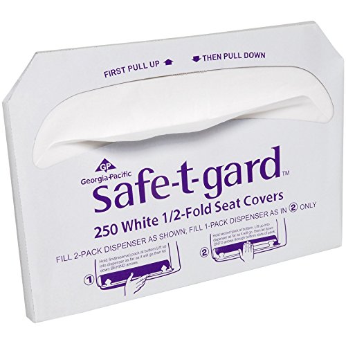 UPC 651046476245, Safe-T-Gard Georgia Pacific 1/2 Fold Toilet Seat Covers, White