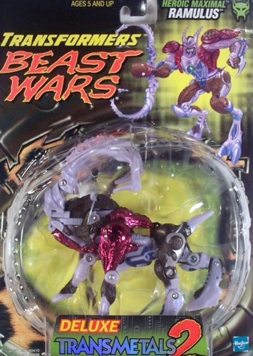 Hasbro Year 1998 Transformers Beast Wars Transmetals 2 Series Deluxe Class 6 Inch Tall Action Figure - Heroic Maximal Scout, Survivalist RAMULUS (Beast Mode: Ram)