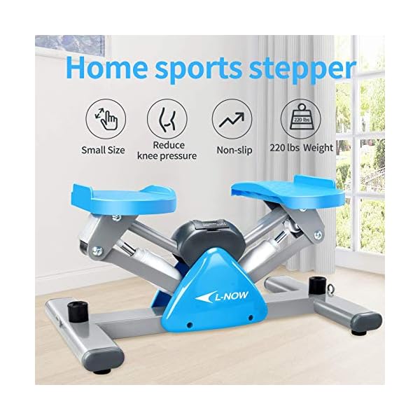 L-NOW-Mini-Stair-Stepper-for-Exercise-Equipment-Stair-Stepper-Machine-with-Resistance-Bands-and-LCD-MonitorMini-Stepper-for-Indoor-Workout L NOW Mini Stair Stepper for Exercise Equipment Stair Stepper Machine with Resistance Bands and LCD Monitor,Mini Stepper…