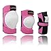 LANOVAGEAR Kids Adult Knee Elbow Pads and Wrist Guards Adjustable Safety Protective Gear Set for Cycling Skatrboard Inline Skating
