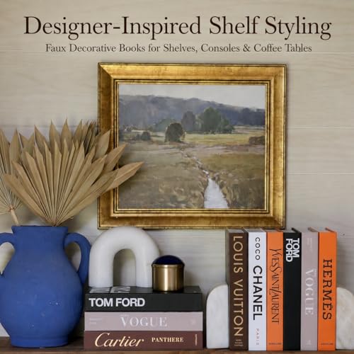 PROBENEX 4 Pcs Foldable Decorative Books | Faux Luxe Shelf & Table | Not Real Books - Lightweight Cardboard That Folds Flat to Assemble in 2 Minutes, No Tools