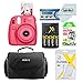 Fujifilm Instax Mini 8 Instant Film Camera (Raspberry) with Fujifilm Instax Mini Instant Film Twin Pack (20 Sheets) + Compact Bag Case + Batteries & Battery Charger