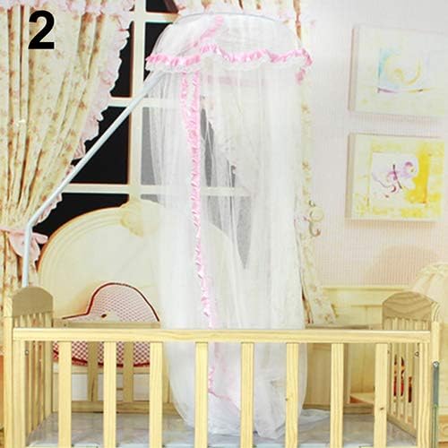 yanQxIzbiu Bed Canopy Mosquito Net for Kids Baby,Baby Bed Mesh Dome Curtain Mosquito Net Durable Toddler Crib Cot Canopy Bed Net Pink