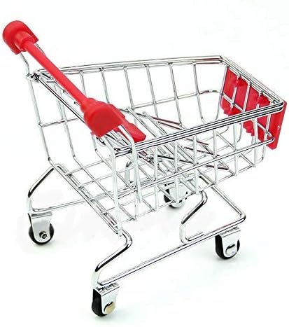 callm Toy Mini Supermarket Handcart Shopping Utility Cart Mode Storage Basket Desk