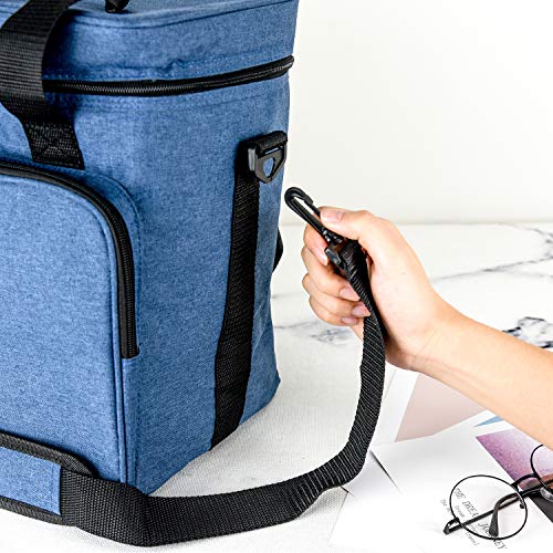 Freshore Insulated Wine Carrier 6 Bottle Bag Tote Removable Padded Divider - Portable Travel Padded Cooler Carrying Canvas Case Adjustable Shoulder Strap - (Passion Red)