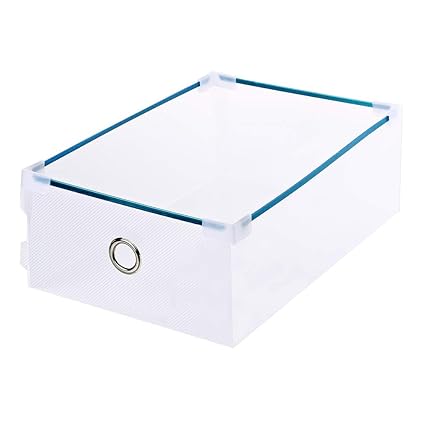Ogori 24 Foldable Clear Plastic Shoe Box Drawer Stackable Home