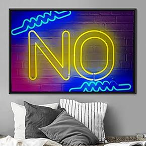 signwin Framed Canvas Wall Art Illuminated Words 3D...