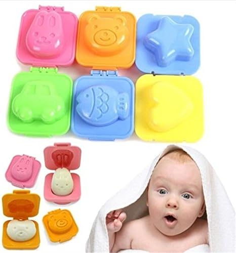 6Pcs Infant Food Maker Sushi Mould Boiled Egg Mold Sandwich Cutter Food Decor Baby Recognition Toys