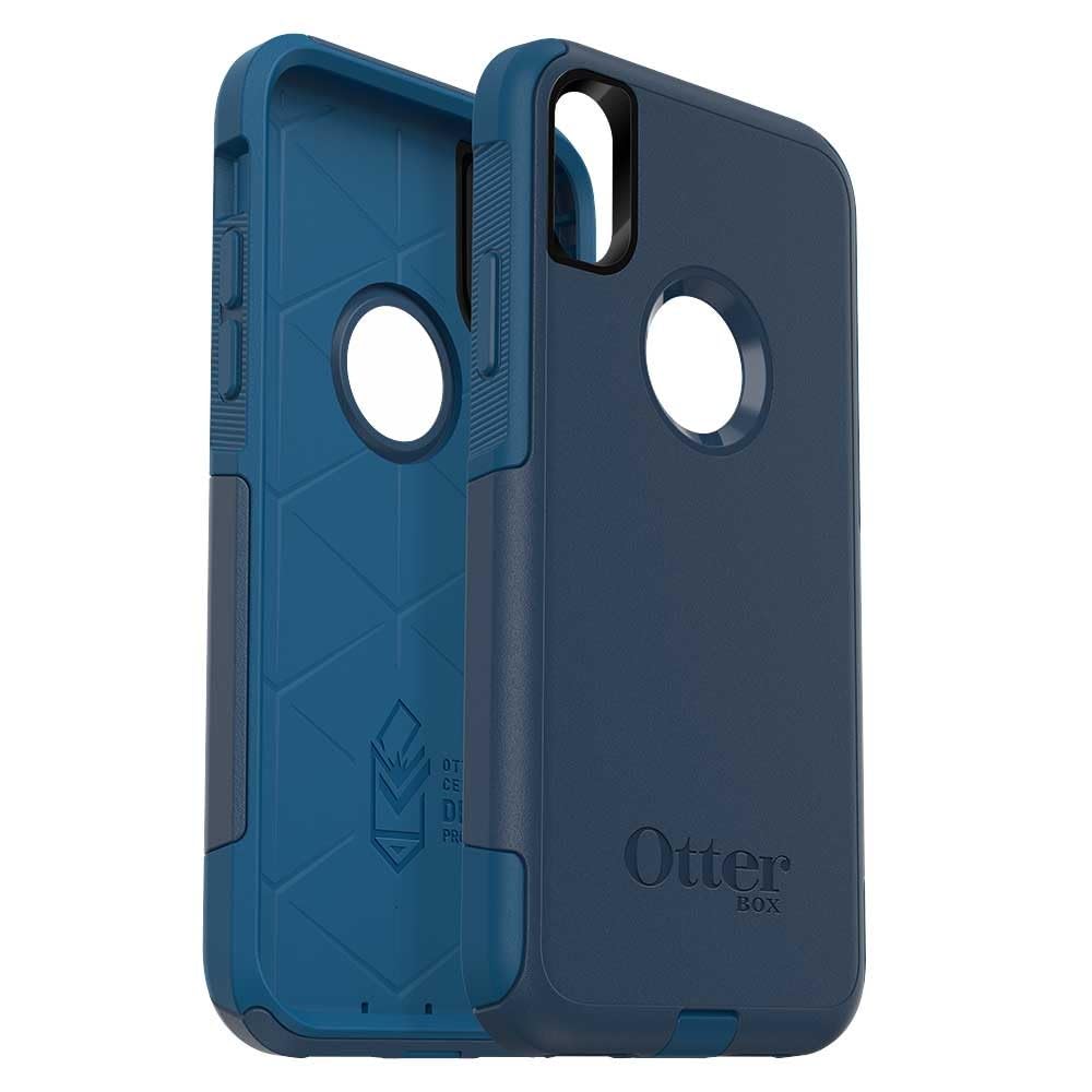 OtterBox COMMUTER SERIES Case for Iphone Xs & Iphone X - Retail Packaging - BESPOKE WAY (BLAZER BLUE/STORMY SEAS BLUE)