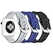 UMTELE for Watch Sport Band 42mm/44mm, UMTELE Soft Silicone Replacement Bands Sport Strap with Buckle Clasp Replacement with Watch Sport,Serie 4/3/2/1, 3 Pack