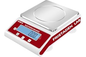 Fristaden Lab Scale | 15 kg x 0.1 g | USA Company - Large Digital Lab Balance with Professional Load Cell, Metal Support Structure & Thorough Calibration - Use as a Scientific or Chemistry Scale.
