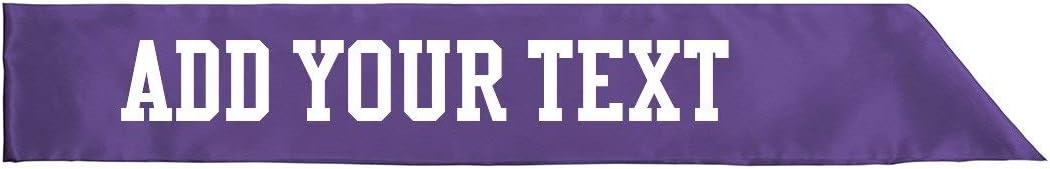 Custom Text On A Sash: Adult Satin Party Sash