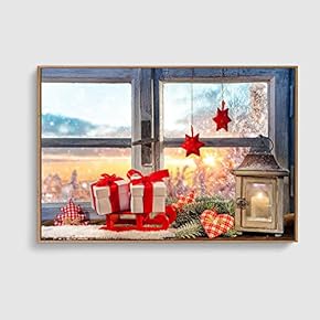 SIGNFORD Framed Canvas Home Artwork Decoration Merry Christmas...