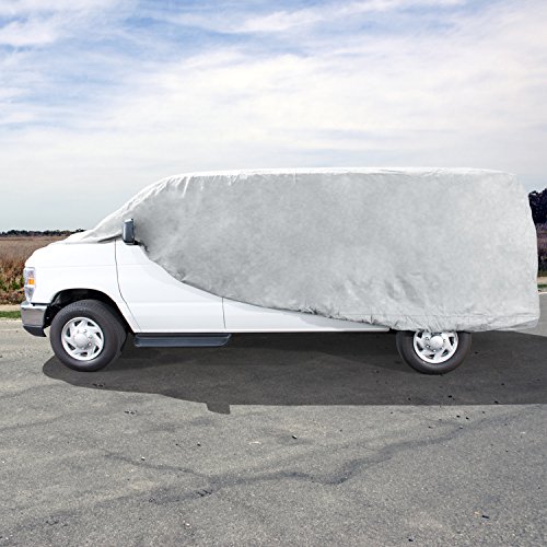 Budge - VRB-1 Rain Barrier Van Cover, Outdoor, Waterproof, Breathable, Van Cover fits Mini Vans up to 216” L x 60" W x 60" H, Gray - Thumbnail 6