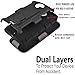 STAR Dual Layer Hybird Case with Kickstand, Locking Belt Swivel Clip and Screen Protector for Nexus 6 - Black