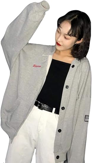 Amazon Piite レディース アウター 春 長袖 カジュアルアウター おしゃれ 野球服 カーディガン フードを付き 薄手 アウター 学生ジャケット シンプル 森ガール ジャンパー ｂｆ風 可愛い カーディガン ボレロ 通販