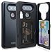 TORU CX PRO Compatible with LG V20 Wallet Case - Protective Dual Layer with Hidden Card Holder, ID Slot Hard Cover, Mirror & USB Adapter - Metal Slate