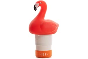 XY-WQ Chlorine Floater, Floating Pool Chlorine Dispenser (Flamingo), Fits 1 and 3 Inch Tablets for Large and Small Pools, Hot Tub, Spa