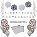 Bachelorette Party Decorations Rose Gold/Silver, Bridal Shower Supplies Set - Bride to Be Banner, Sash with Veil and Balloons Kit by Kolektion Co