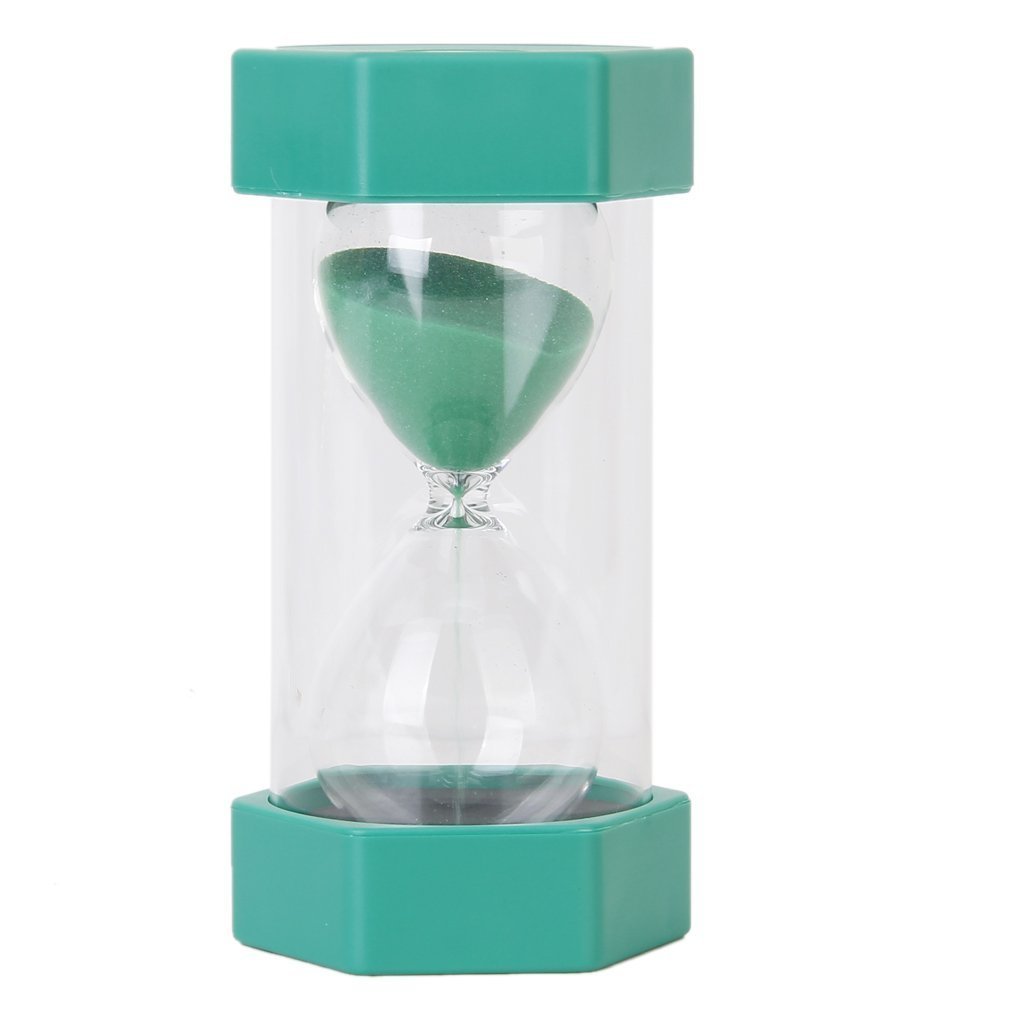 Winterworm Security Safety Fashion Hourglass Sand Timer Teacher Created Resources and Children Brush Their Teeth Kitchen Countdown (15 minutes, Green)