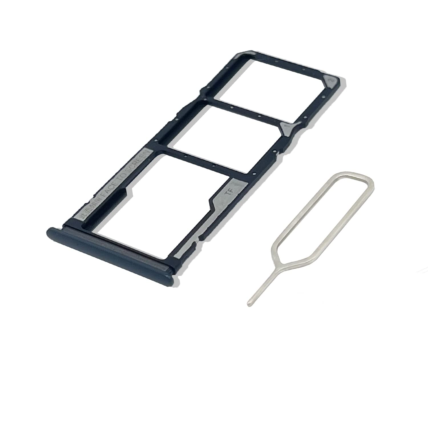 Eonpam Original DUAL SIM Card Slot Tray Holder Replacement for (Xiaomi Redmi Note 9) Incl SIM Pin (Gray)