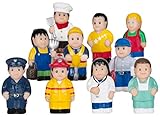 Menchies Little Kids Figures Playset - Little Kids Community Play Figures - Little Figures for Preschool or Toddlers - Includes Fireman and Policeman Figures -Great Gift for Toddlers