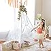 Lace Teepee Tent for Kids, Boho Tent Outdoor | Indoor, White Teepee Tent for Girls, Sheer Lace Tipi Canopy for Wedding, Party, Photo Prop
