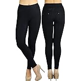 ToBeInStyle Women’s Easy Pull-On Denim Skinny Fit Comfort Stretch Leggings Jeggings