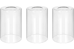 SEWTEROLYN Clear Glass Shades Replacements 3-Pack Shade Cover Globes for Light Fixtures
