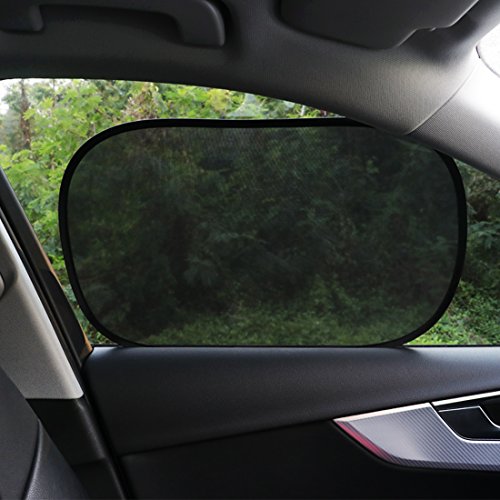 Car Sun Shade - 4 Pack Cling Car Side Windows Sunshade for Baby,Car Sunshades Protector,80 GSM for Maximum UV/Sun/Glare Protection for Kids,2 Pack 20"x12" and 2 Pack 17"x14" for Side Window Sunshades