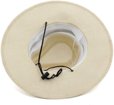 Frauen Männer Stroh Panama Hut Big Brim Sommer Mesh Sun Cap con ...