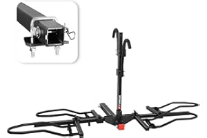 FORWODE Bike Rack Hitch Mount Platform Style, 2-Bike 200 lbs Capacity, Wobble-Free, with Locking System, Heavy-Duty Steel, Fits Up to 5" Fat Tires, E-Bikes & MTB - 2" Receiver (2-Ebike Rack)