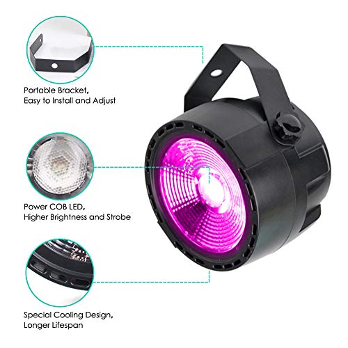 Stage Par Lights- KOOT Sound Activated DJ Dance Floor Lights by Remote and DMX Control,36 Leds RGB Lights for Wedding Church Party Birthday Disco Show