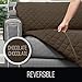 Sofa Shield Couch Slip Cover with Patented Strap, Large Cushion Protector, Reversible Stain and Dog Tear Resistant Slipcover, Quilted Microfiber 70” Seat, Washable Covers for Dogs Pets Kids, Chocolate
