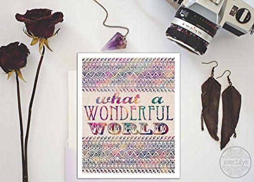 "What A Wonderful World" PAPER PRINT - bohemian art