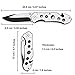 WHX Survival Folding Camping Knife with Seatbelt Cutter and Glass Breaker Liner Lock Pocket Knives Belt Clip
