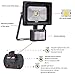 CLY Motion Sensor LED Flood Light,900 Lumens Cool White,10W Waterproof Outdoor Security Light with PIR for Home Garden Garage etc (Without Plug)