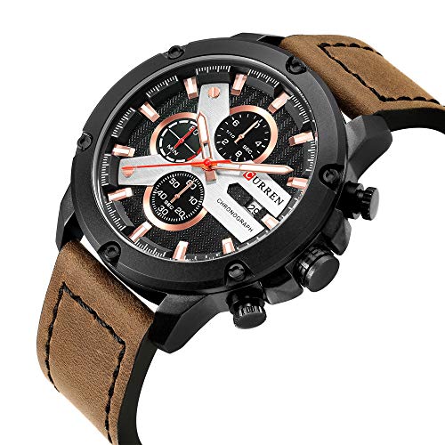 Moda Cronógrafo Deporte Hombres Relojes Marca Lujo Militar Reloj de Cuarzo Masculino Reloj Hombre Reloj Masculino Reloj Hombre - Imagen 3