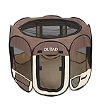 OUTAD Pet Pop Up Tent Large Pet Playpen Kennel Pop Up Tent For Dog Cat Rabbit Puppy
