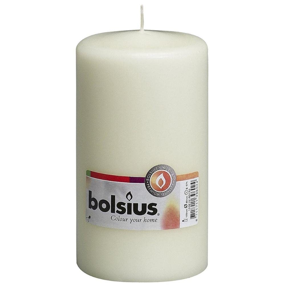Bolsius Pillar Candle 150mm x 80mm - Pack of 6