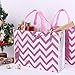 Gesodant Bling Bling Shiny Stripe Pink Non-woven Tote Bag, Stylish Eco Reusable Shopping Bag, Gift Bag, Goodies Bag, Grocery Bag, Party Bag, Set Of 10