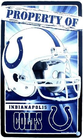 NFL Indianapolis Colts 12" x 7.5" Property Styrene Sign