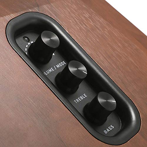 Sanyun SW228BT Powered Bluetooth Bookshelf Speakers - 4 Inch Active Carbon Fiber Speaker- Wireless Studio Monitors - Optical RCA 3.5mm Audio Inputs - 46W RMS - Wooden Enclosure