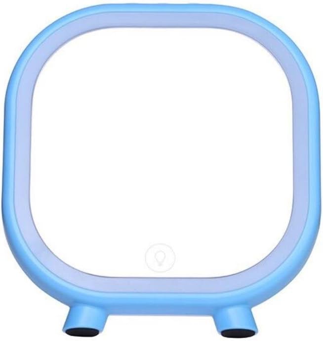 Makeup mirror With LED lights Desktop vanity mirror With bluetooth listen to music Make Up Lens Stereo , days blue