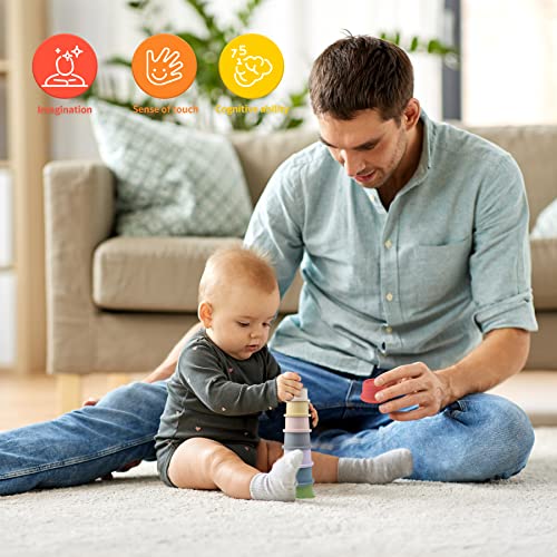 Zalmoxe Baby Stacking Cups Stacking Toys for Toddlers Play Learning