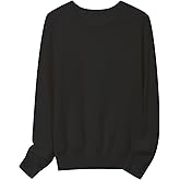 SANGTREE Women's Crewneck Sweater Soft Warm Stylish Knit Pullover for Fall Winter Elegant Long Sleeve Sweater Top