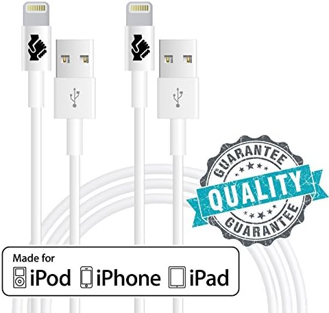 (2 Pack)[Apple MFi Certified] Cable Charging Connector by Trusted Cables- Fast Syncing Speeds,(Compatible with iOS 10)(2x 1m/3.2ft Cord)Trusted Guarantee