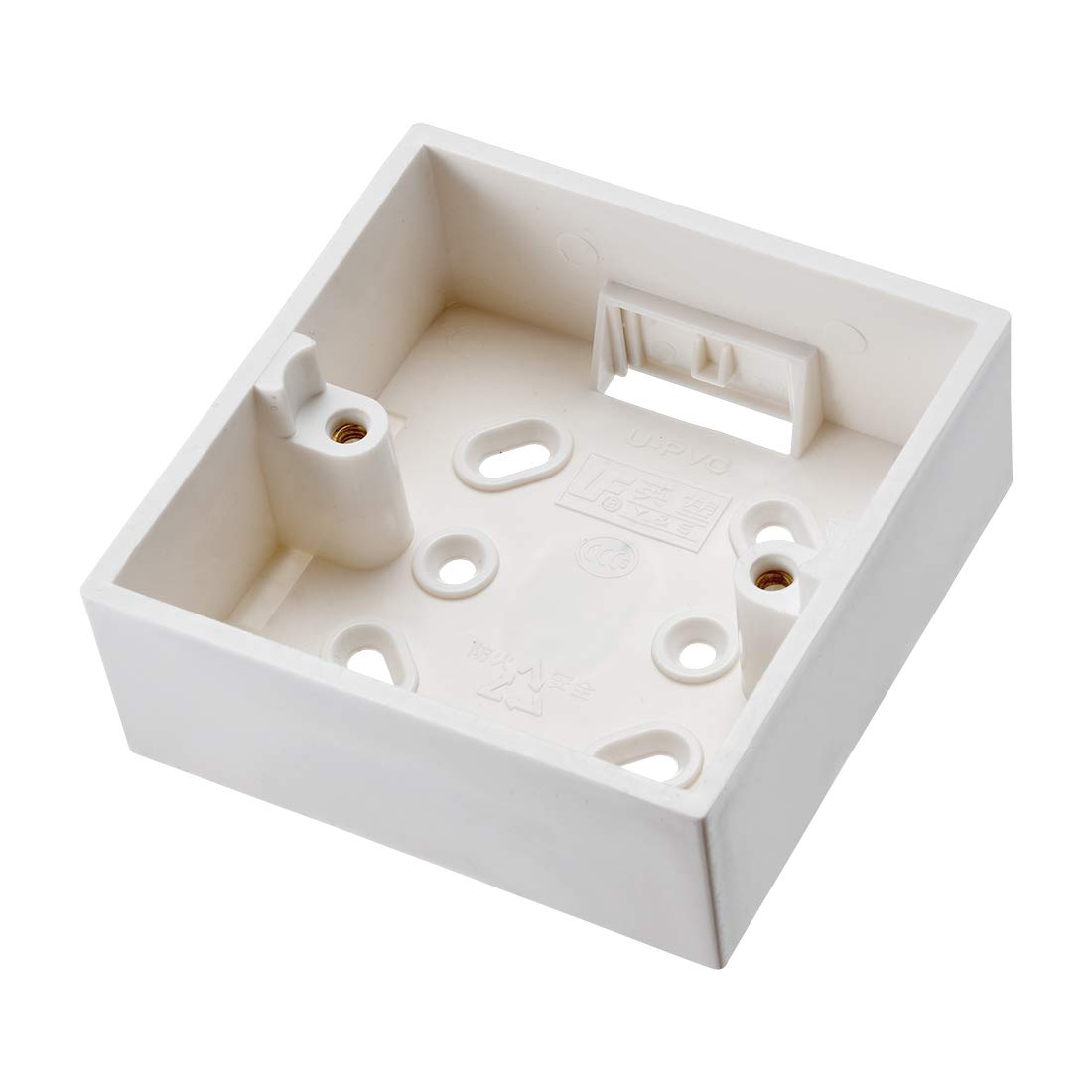 sourcing map Surface Mount Wall Switch Socket Box Outlet Single Gang 86 Type White